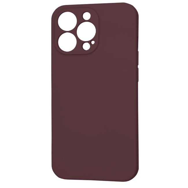 Husa pentru  iPhone 13 Pro Liquid Silicone cu MagSafe, subțire, captusita cu microfibra, anti amprentă, protectie cameră foto, bordeaux