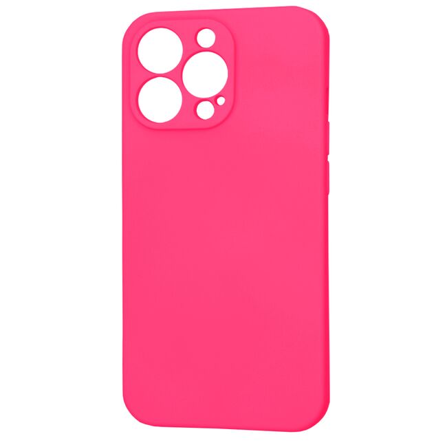 Husa pentru  iPhone 13 Pro Liquid Silicone cu MagSafe, subțire, captusita cu microfibra, anti amprentă, protectie cameră foto, fucsia