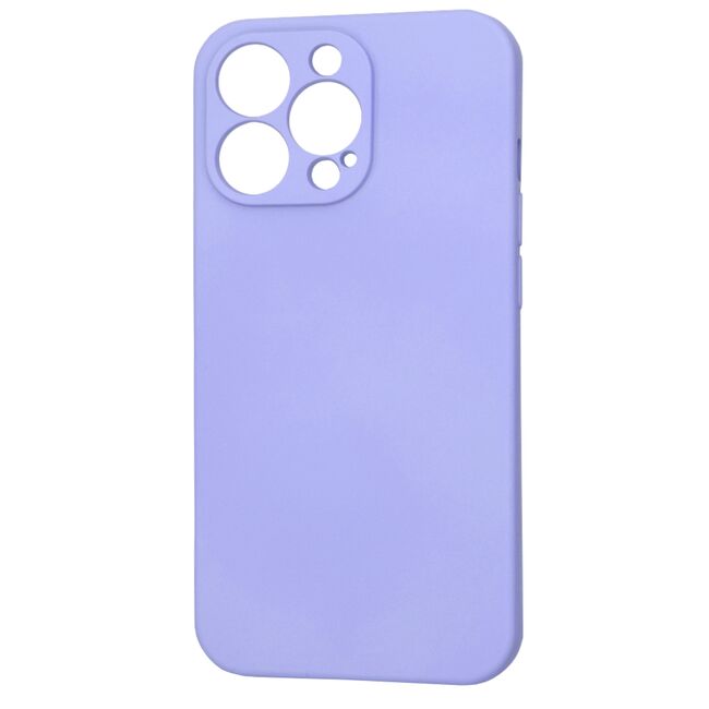 Husa pentru  iPhone 13 Pro Liquid Silicone cu MagSafe, subțire, captusita cu microfibra, anti amprentă, protectie cameră foto, lavanda