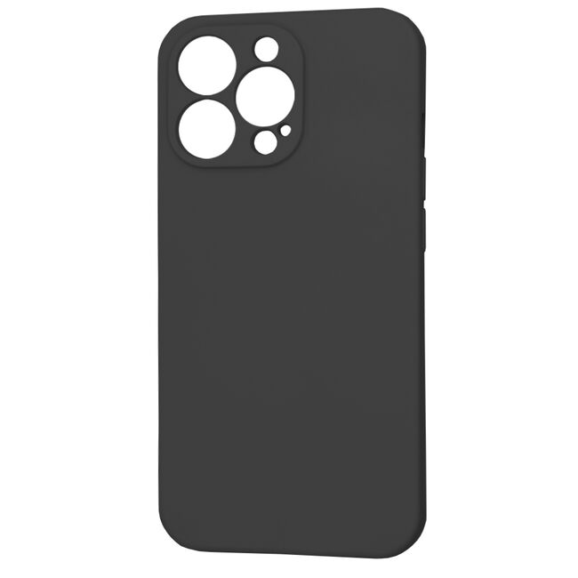 Husa pentru  iPhone 13 Pro Liquid Silicone cu MagSafe, subțire, captusita cu microfibra, anti amprentă, protectie cameră foto, negru