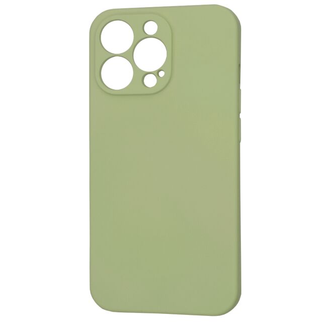 Husa pentru  iPhone 13 Pro Liquid Silicone cu MagSafe, subțire, captusita cu microfibra, anti amprentă, protectie cameră foto, verde