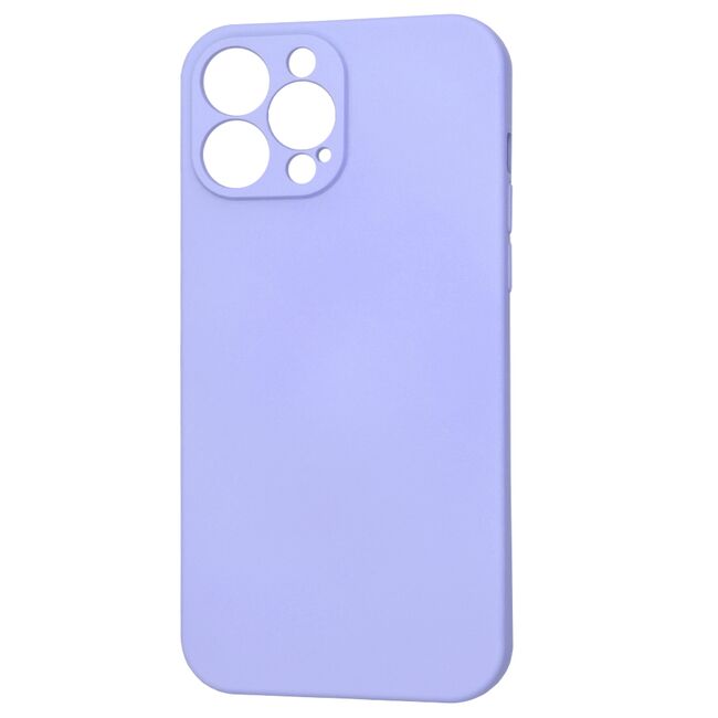 Husa pentru  iPhone 13 Pro Max Liquid Silicone cu MagSafe, subțire, captusita cu microfibra, anti amprentă, protectie cameră foto, lavanda