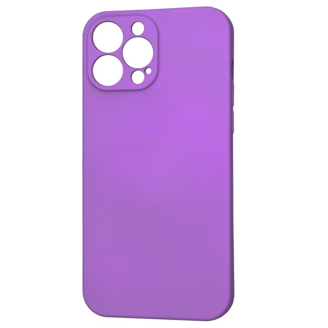Husa pentru  iPhone 13 Pro Max Liquid Silicone cu MagSafe, subțire, captusita cu microfibra, anti amprentă, protectie cameră foto, mov