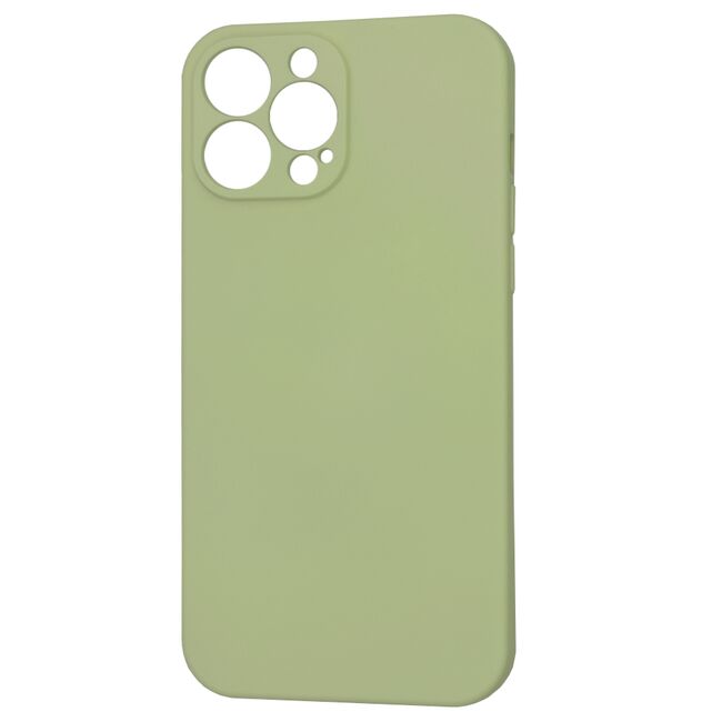 Husa pentru  iPhone 13 Pro Max Liquid Silicone cu MagSafe, subțire, captusita cu microfibra, anti amprentă, protectie cameră foto, verde