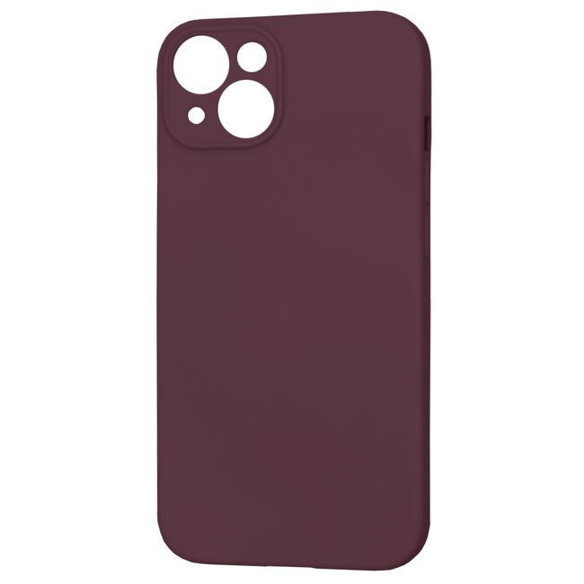Husa pentru  iPhone 14 Liquid Silicone cu MagSafe, subțire, captusita cu microfibra, anti amprentă, protectie cameră foto, bordeaux