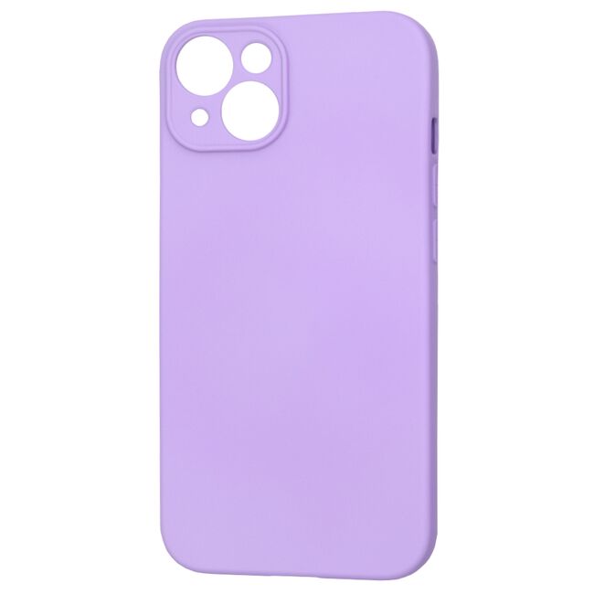 Husa pentru  iPhone 14 Liquid Silicone cu MagSafe, subțire, captusita cu microfibra, anti amprentă, protectie cameră foto, lavanda