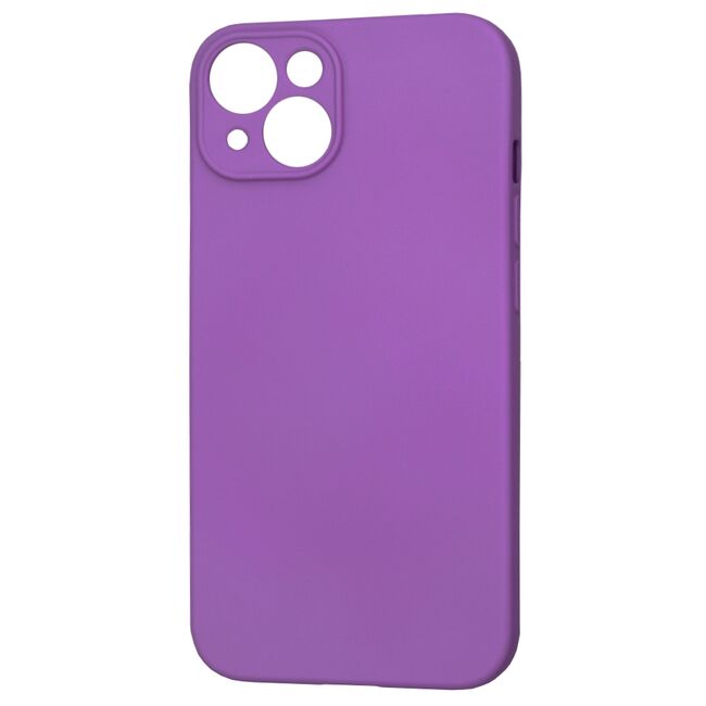 Husa pentru  iPhone 14 Liquid Silicone cu MagSafe, subțire, captusita cu microfibra, anti amprentă, protectie cameră foto, mov