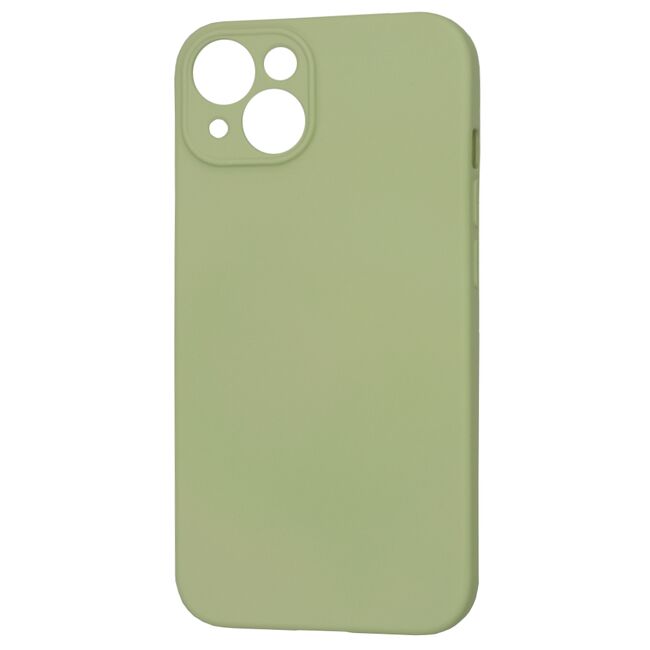 Husa pentru  iPhone 14 Liquid Silicone cu MagSafe, subțire, captusita cu microfibra, anti amprentă, protectie cameră foto, verde