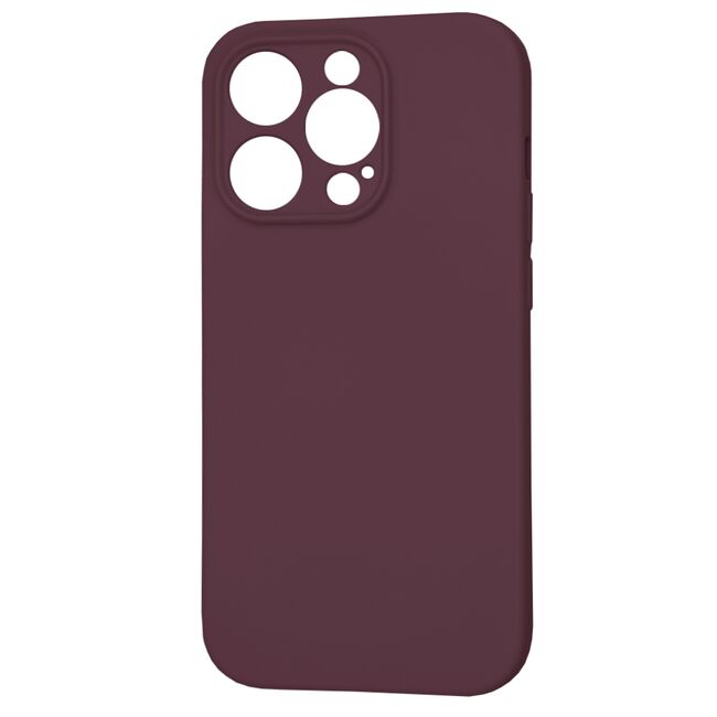 Husa pentru  iPhone 14 Pro  Liquid Silicone cu MagSafe, subțire, captusita cu microfibra, anti amprentă, protectie cameră foto, bordeaux