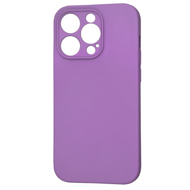 Husa pentru  iPhone 14 Pro  Liquid Silicone cu MagSafe, subțire, captusita cu microfibra, anti amprentă, protectie cameră foto, mov
