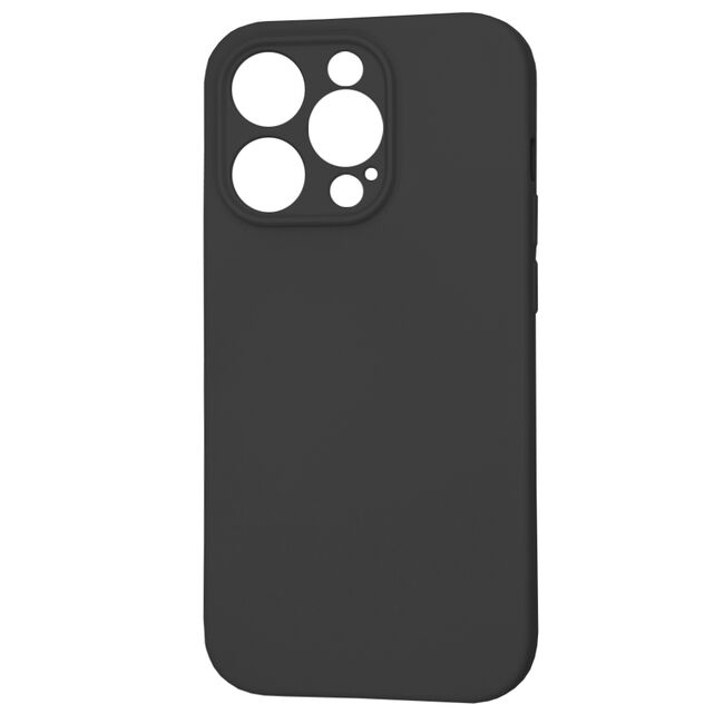 Husa pentru  iPhone 14 Pro  Liquid Silicone cu MagSafe, subțire, captusita cu microfibra, anti amprentă, protectie cameră foto, negru