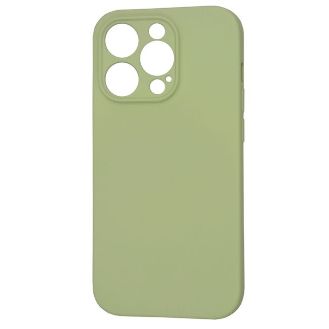 Husa pentru  iPhone 14 Pro  Liquid Silicone cu MagSafe, subțire, captusita cu microfibra, anti amprentă, protectie cameră foto, verde