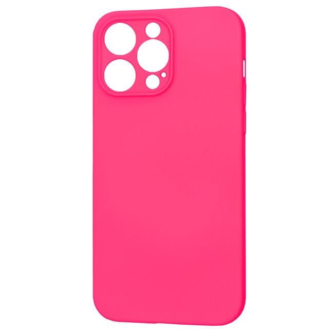 Husa pentru  iPhone 14 Pro Max Liquid Silicone cu MagSafe, subțire, captusita cu microfibra, anti amprentă, protectie cameră foto, fucsia