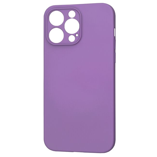 Husa pentru  iPhone 14 Pro Max Liquid Silicone cu MagSafe, subțire, captusita cu microfibra, anti amprentă, protectie cameră foto, mov