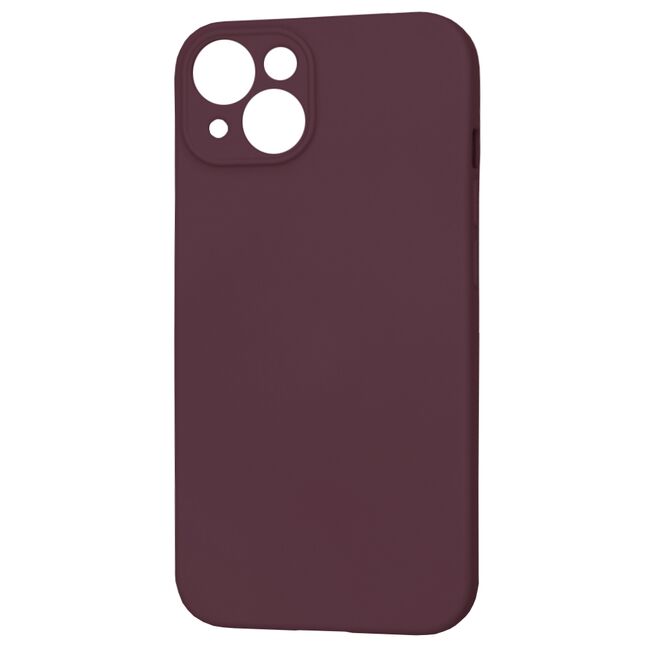 Husa pentru  iPhone 15 Liquid Silicone cu MagSafe, subțire, captusita cu microfibra, anti amprentă, protectie cameră foto, bordeaux