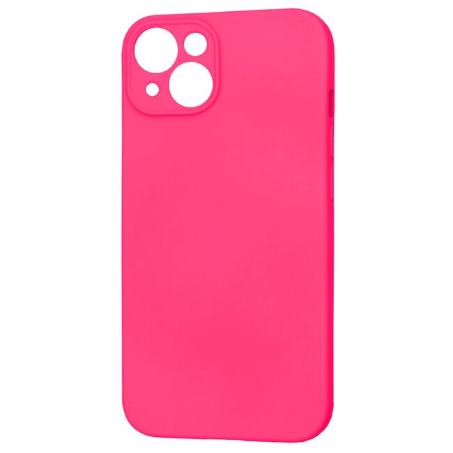 Husa pentru  iPhone 15 Liquid Silicone cu MagSafe, subțire, captusita cu microfibra, anti amprentă, protectie cameră foto, fucsia