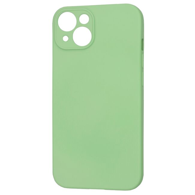 Husa pentru  iPhone 15 Liquid Silicone cu MagSafe, subțire, captusita cu microfibra, anti amprentă, protectie cameră foto, verde deschis