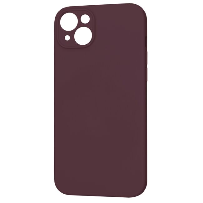 Husa pentru  iPhone 15 Plus Liquid Silicone cu MagSafe, subțire, captusita cu microfibra, anti amprentă, protectie cameră foto, bordeaux