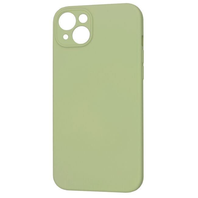 Husa pentru  iPhone 15 Plus Liquid Silicone cu MagSafe, subțire, captusita cu microfibra, anti amprentă, protectie cameră foto, verde