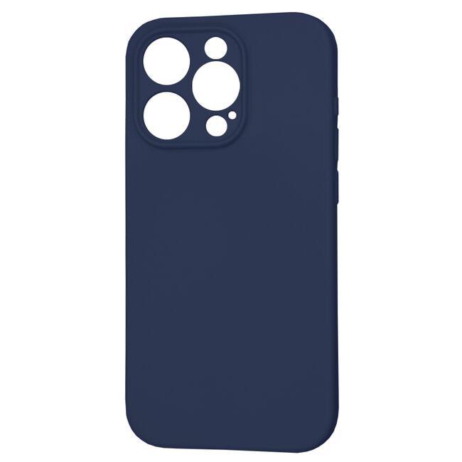 Husa pentru  iPhone 15 Pro Liquid Silicone cu MagSafe, subțire, captusita cu microfibra, anti amprentă, protectie cameră foto, albastru