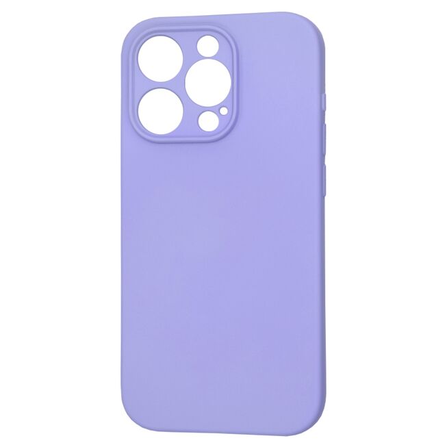 Husa pentru  iPhone 15 Pro Liquid Silicone cu MagSafe, subțire, captusita cu microfibra, anti amprentă, protectie cameră foto, lavanda