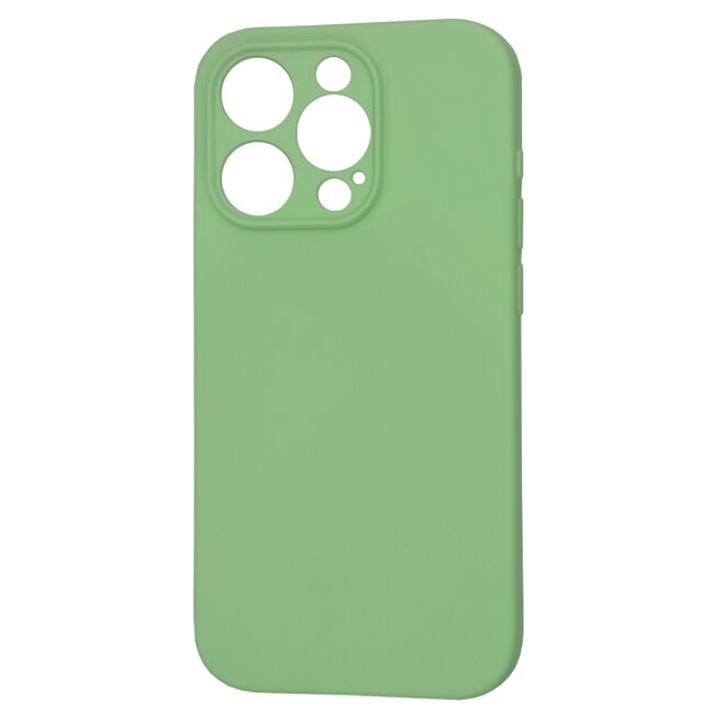 Husa pentru  iPhone 15 Pro Liquid Silicone cu MagSafe, subțire, captusita cu microfibra, anti amprentă, protectie cameră foto, verde deschis