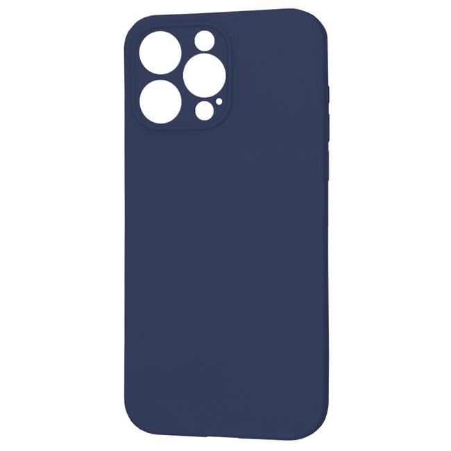 Husa pentru  iPhone 15 Pro Max Liquid Silicone cu MagSafe, subțire, captusita cu microfibra, anti amprentă, protectie cameră foto, albastru
