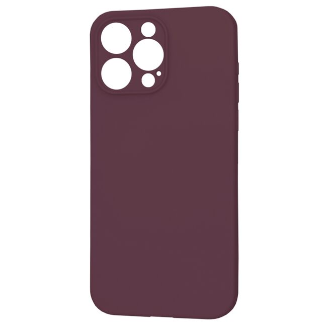 Husa pentru  iPhone 15 Pro Max Liquid Silicone cu MagSafe, subțire, captusita cu microfibra, anti amprentă, protectie cameră foto, bordeaux