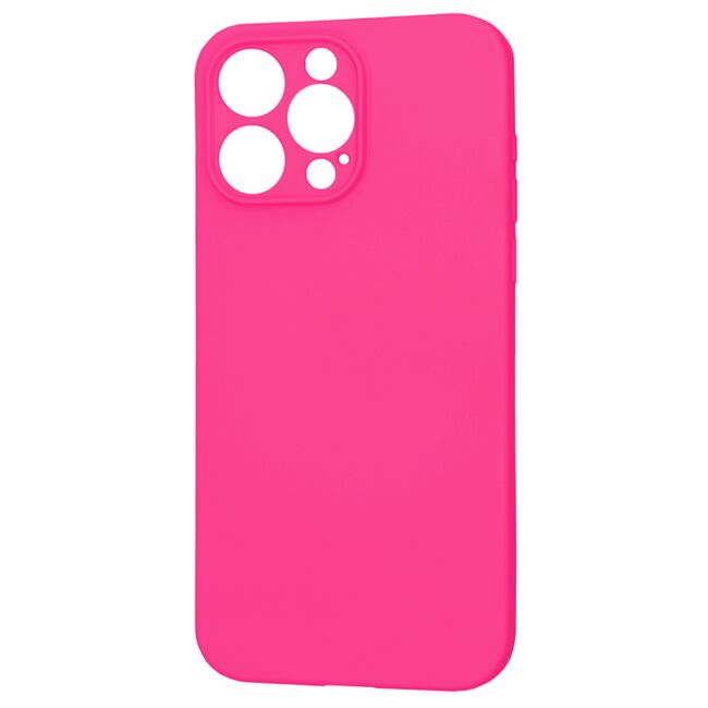 Husa pentru  iPhone 15 Pro Max Liquid Silicone cu MagSafe, subțire, captusita cu microfibra, anti amprentă, protectie cameră foto, fucsia