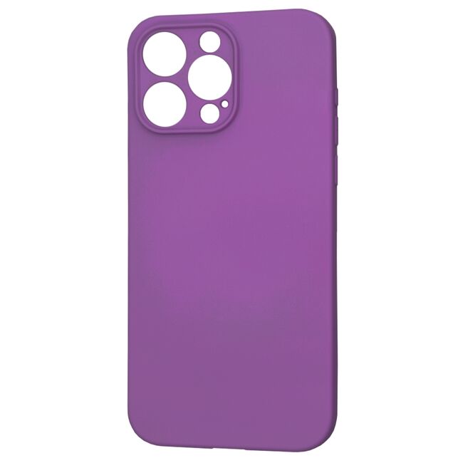 Husa pentru  iPhone 15 Pro Max Liquid Silicone cu MagSafe, subțire, captusita cu microfibra, anti amprentă, protectie cameră foto, mov