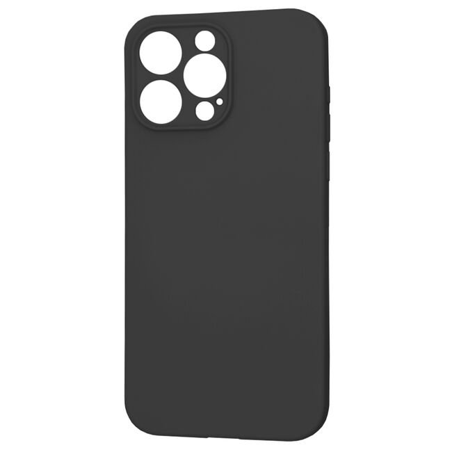 Husa pentru  iPhone 15 Pro Max Liquid Silicone cu MagSafe, subțire, captusita cu microfibra, anti amprentă, protectie cameră foto, negru