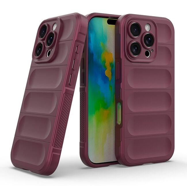 Husa pentru  iPhone 16 Pro Max Liquid Silicone, Microfibre Lining, Non-Slip Airbag Design, bordeaux