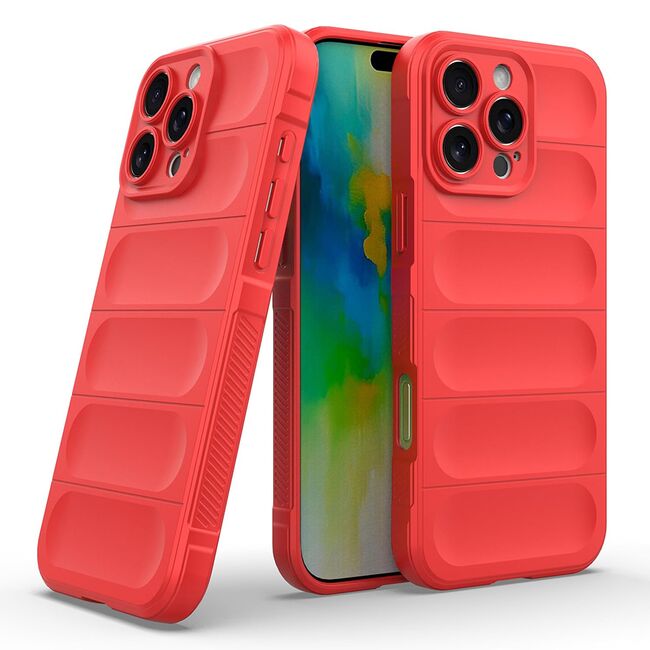 Husa pentru  iPhone 16 Pro Max Liquid Silicone, Microfibre Lining, Non-Slip Airbag Design, rosu