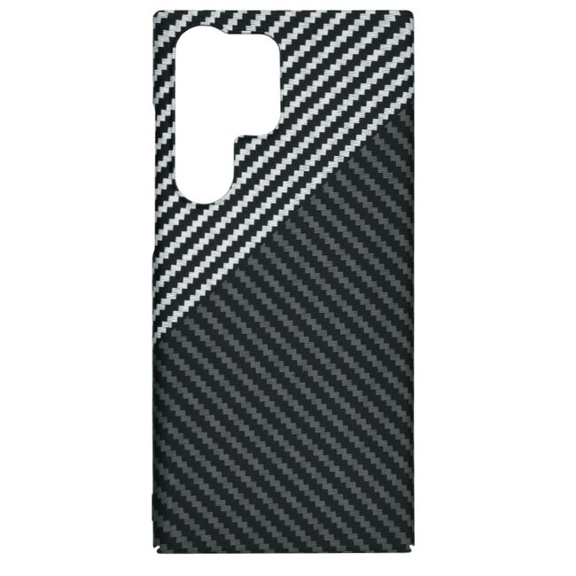Husa pentru  Samsung Galaxy S24 Ultra CarbonFiber UltraSlim, Lightweight, gri