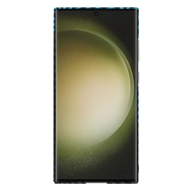 Husa pentru  Samsung Galaxy S24 Ultra CarbonFiber UltraSlim, Lightweight, albastru inchis