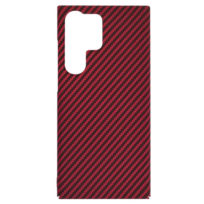 Husa pentru  Samsung Galaxy S24 Ultra CarbonFiber UltraSlim, Lightweight, rosu