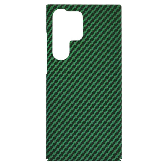 Husa pentru  Samsung Galaxy S24 Ultra CarbonFiber UltraSlim, Lightweight, verde