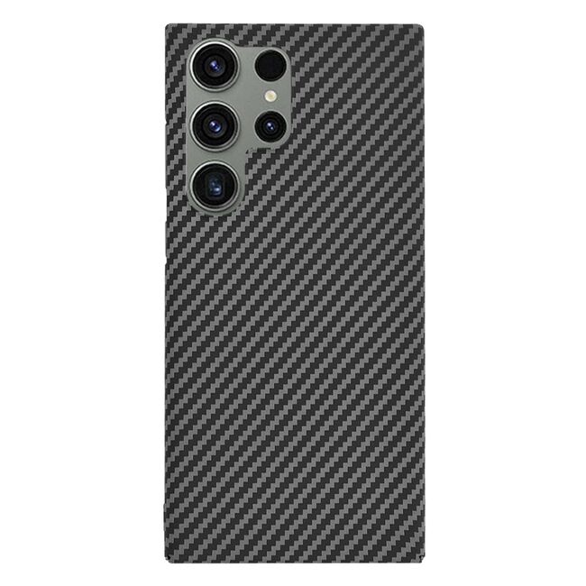 Husa pentru  Samsung Galaxy S24 Ultra CarbonFiber UltraSlim, Lightweight, negru