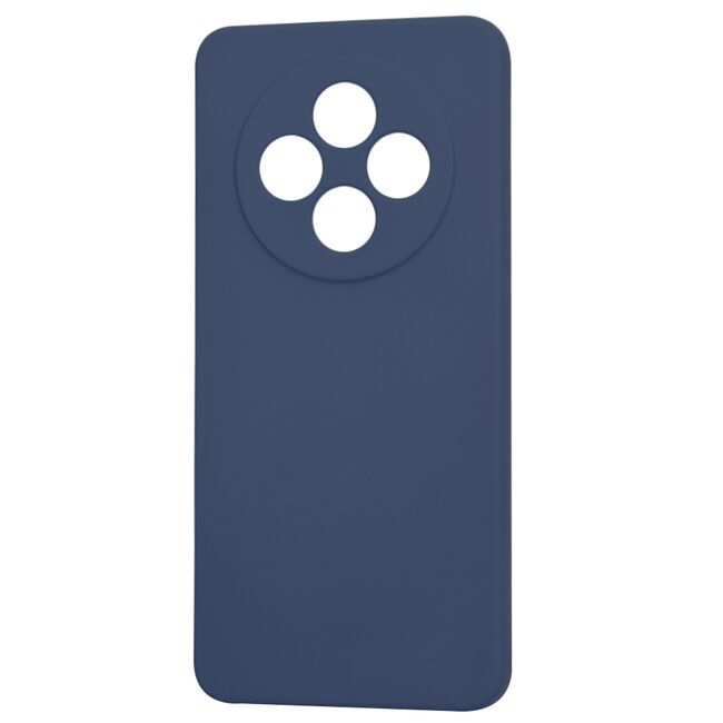 Husa pentru  Xiaomi Redmi 14C Liquid Silicone, subțire, captusita cu microfibra, anti amprentă, protectie cameră foto, albastru
