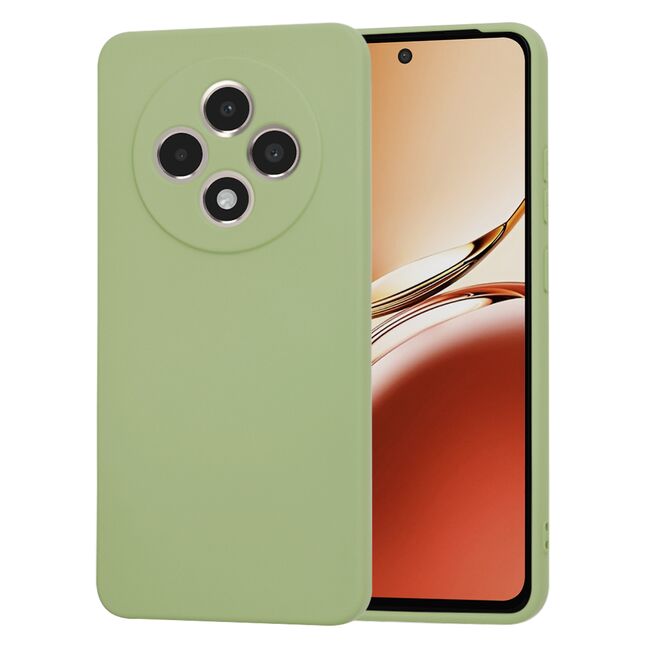 Husa pentru  Xiaomi Redmi 14C Liquid Silicone, subțire, captusita cu microfibra, anti amprentă, protectie cameră foto, verde