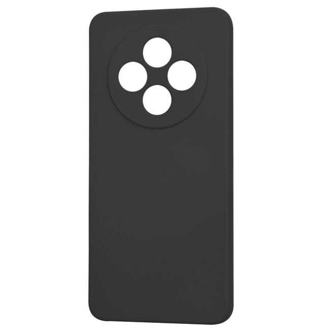 Husa pentru  Xiaomi Redmi 14C Liquid Silicone, subțire, captusita cu microfibra, anti amprentă, protectie cameră foto, negru