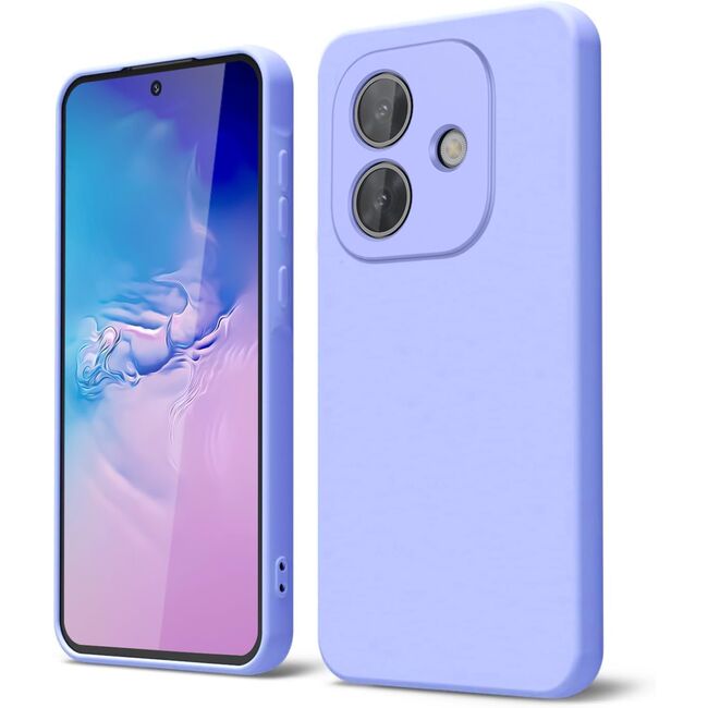 Husa pentru  Oppo A40 Liquid Silicone, subțire, captusita cu microfibra, anti amprentă, protectie cameră foto, lavanda