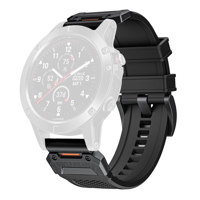 Curea pentru Garmin Fenix 5/5 Plus 6/6 Pro/7/Forerunner 935/945/955/Approach S60/S62 22 mm Quickfit Premium Stainless Steel - negru