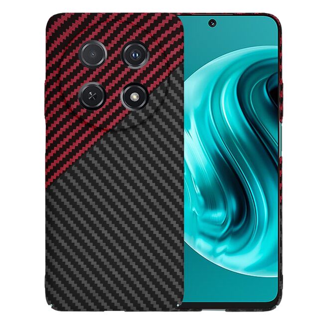 Husa pentru  Huawei Nova 12i CarbonFiber UltraSlim, Lightweight, rosu inchis