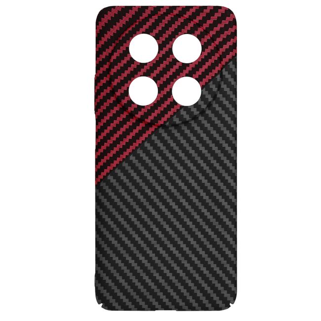 Husa pentru  Huawei Nova 12i CarbonFiber UltraSlim, Lightweight, rosu inchis