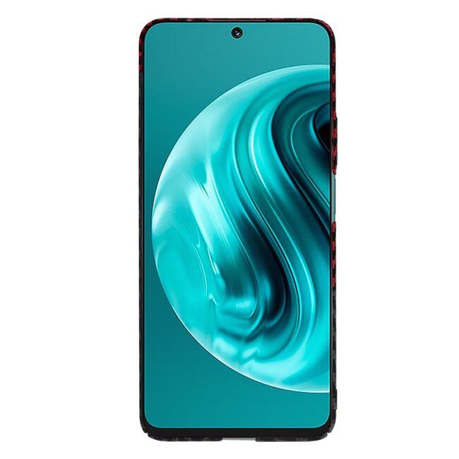 Husa pentru  Huawei Nova 12i CarbonFiber UltraSlim, Lightweight, rosu inchis