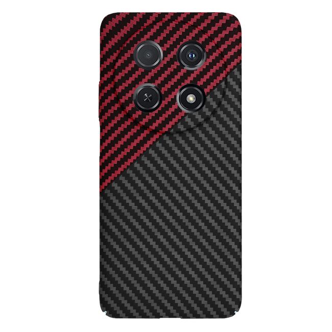 Husa pentru  Huawei Nova 12i CarbonFiber UltraSlim, Lightweight, rosu inchis