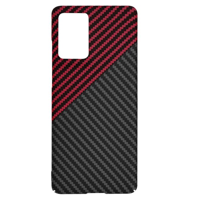 Husa pentru  Motorola Moto G85 CarbonFiber UltraSlim, Lightweight, rosu inchis