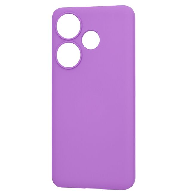 Husa pentru  Poco F6 Liquid Silicone, subțire, captusita cu microfibra, anti amprentă, protectie cameră foto, mov