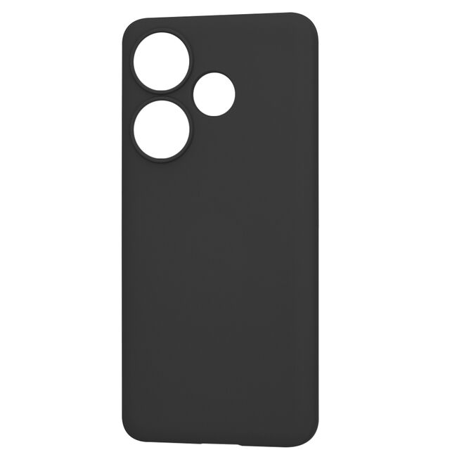 Husa pentru  Poco F6 Liquid Silicone, subțire, captusita cu microfibra, anti amprentă, protectie cameră foto, negru